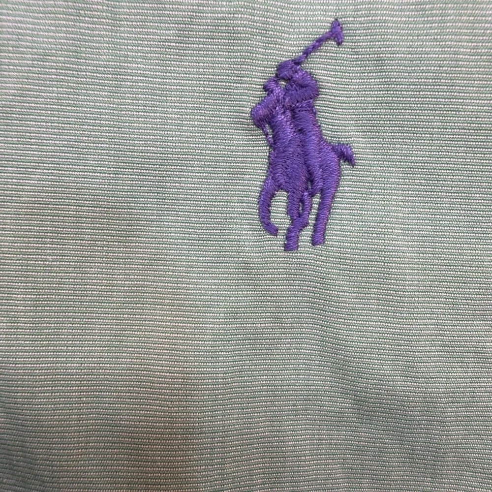 Polo Ralph Lauren Men Green Classic Fit LS Shirt Size 15 32/33